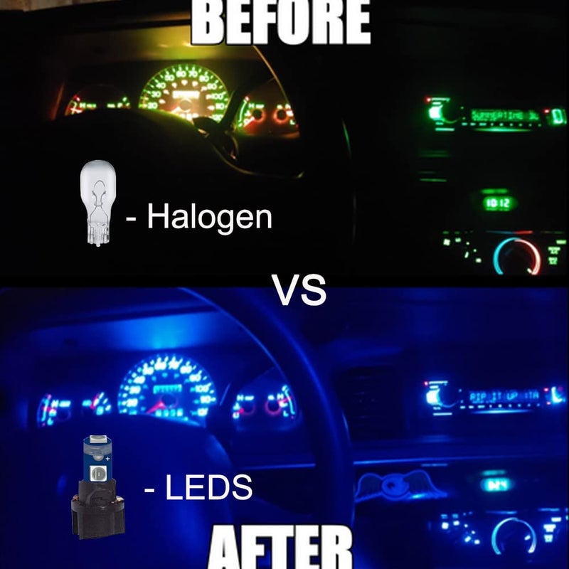 BlyilyB 10-Pack Blue T5 2721 37 74 Wedge Led Bulb PC74 Twist Sockets Replacement Dash Dashboard Lights Instrument Panel Cluster LEDS Lamps - Image 5
